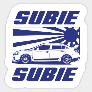 Subie blue print Sticker